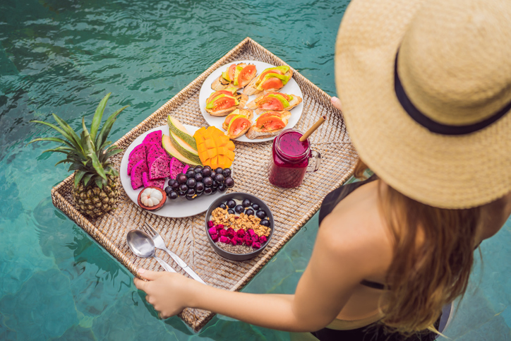 healthy breakfast food at wellness retreat